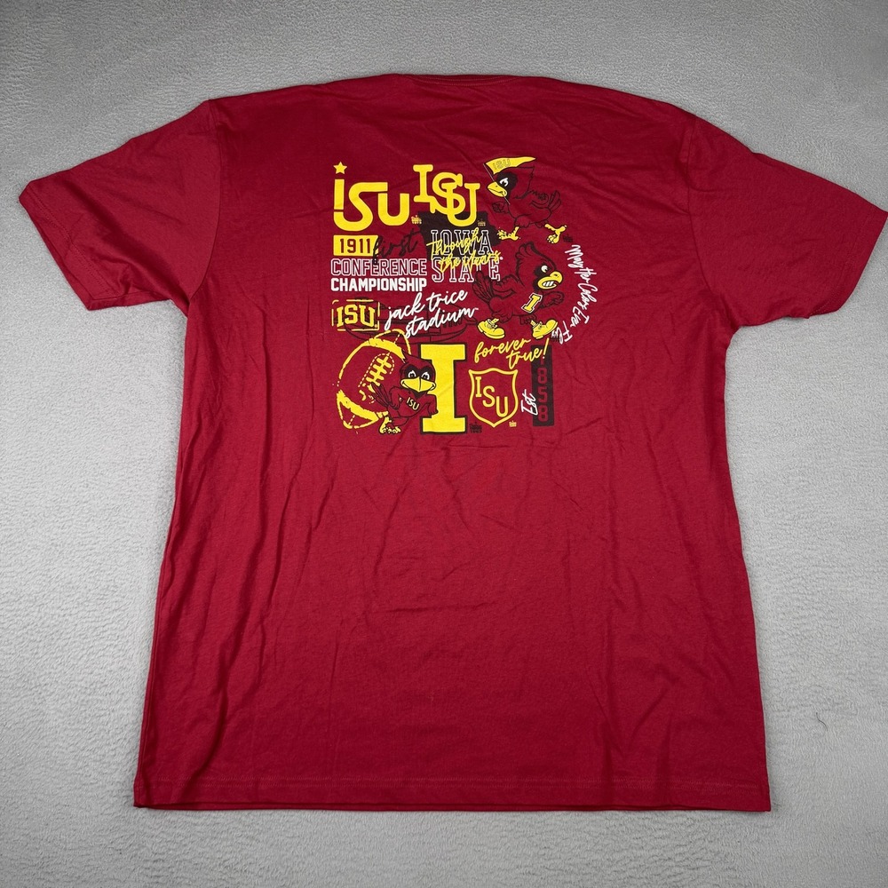 Iowa State Cyclones Shirt Mens 2XL Red NCAA Football Image One Short Sleeve